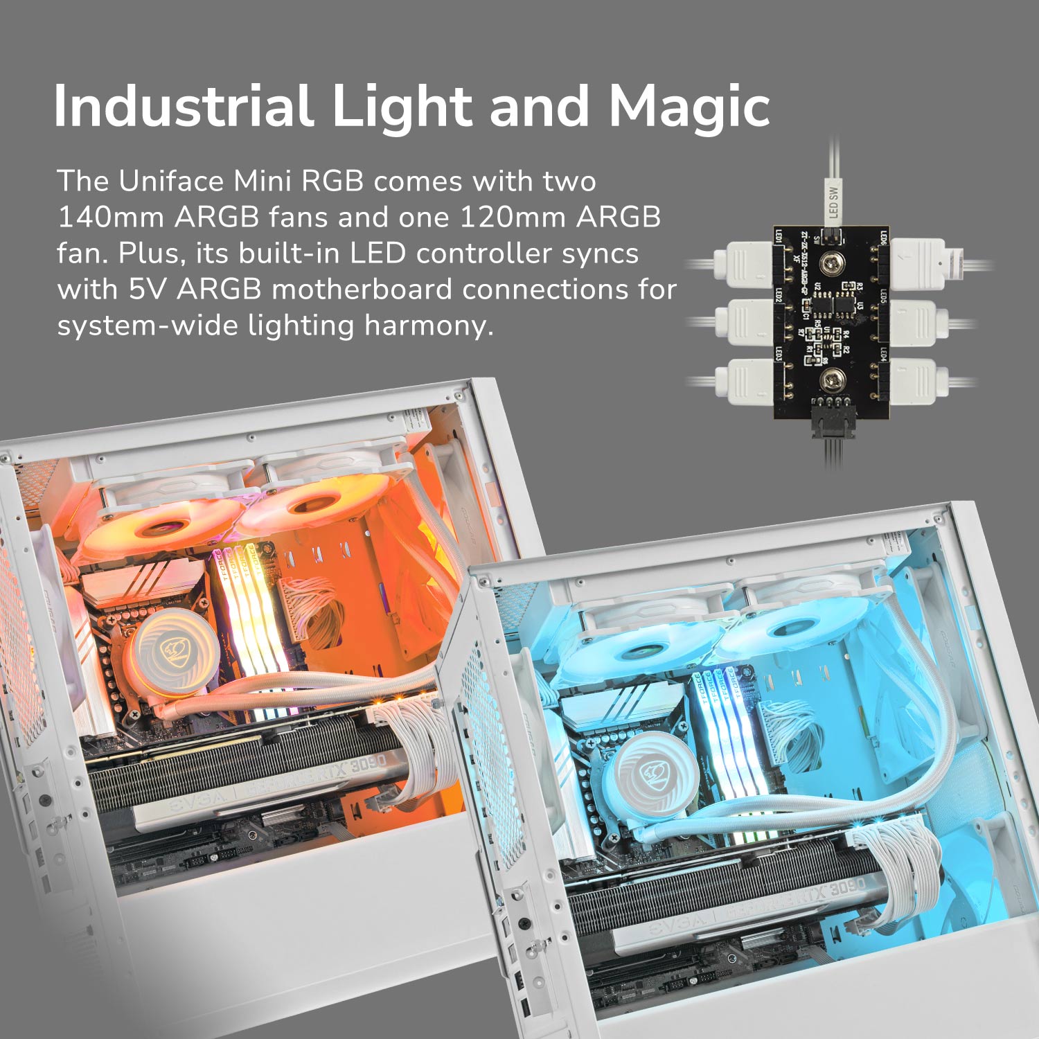 Uniface Mini RGB White - PC Case