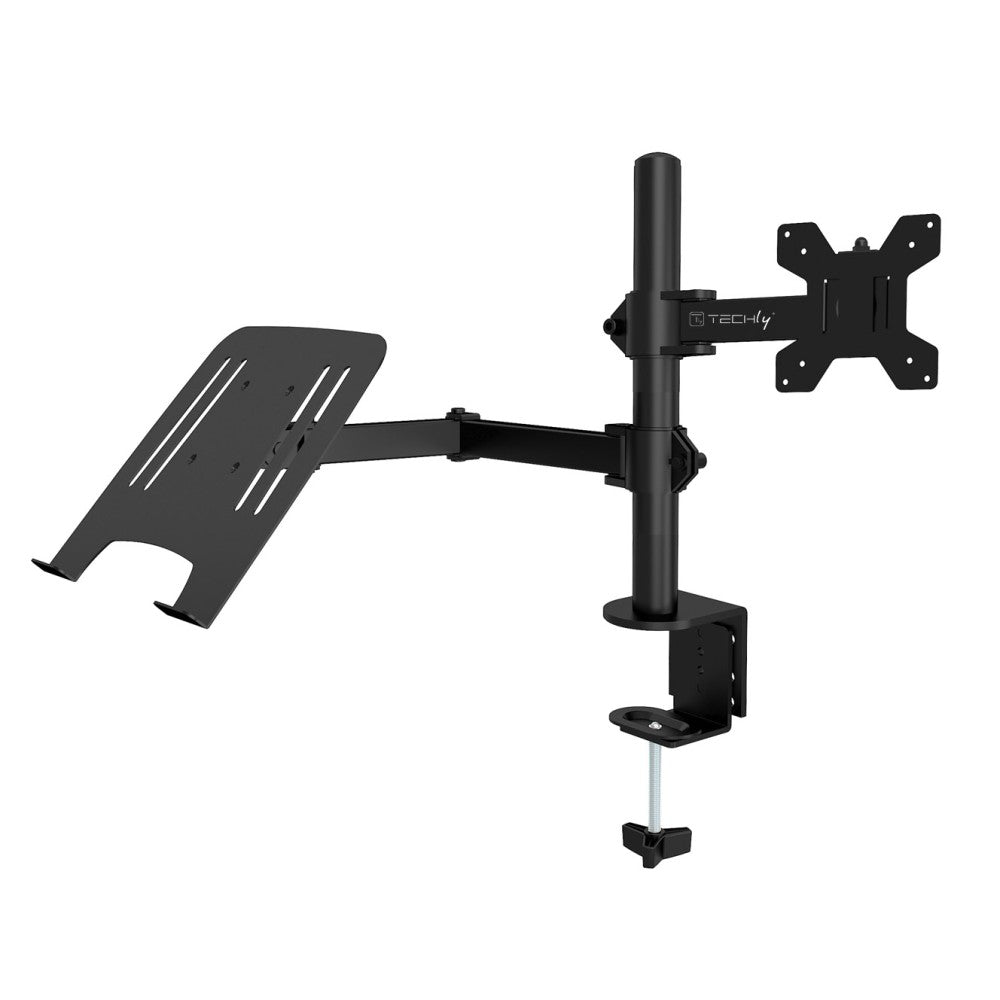 Desk Mount Arm for 13-32'' Monitor and Laptop Shelf