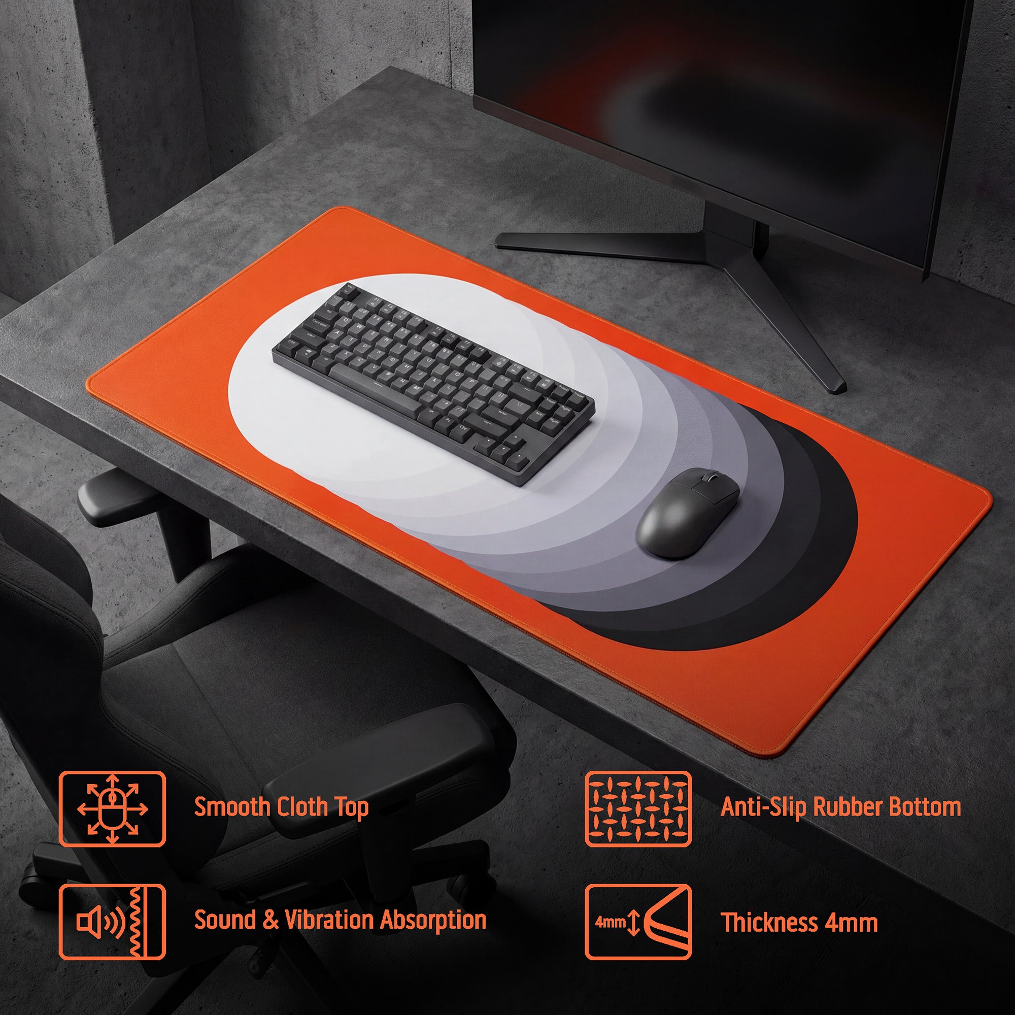 Cloth Deskpad - Rhythmicore - Mod Monochrome