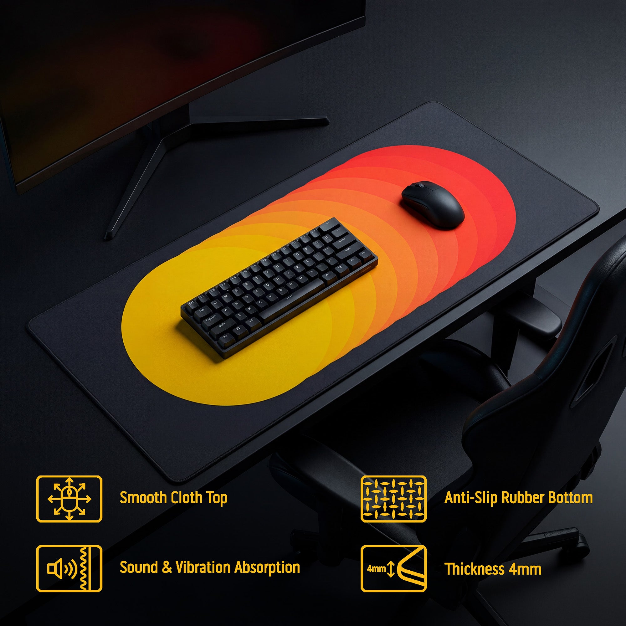 Cloth Deskpad - Rhythmicore - Solar Flare