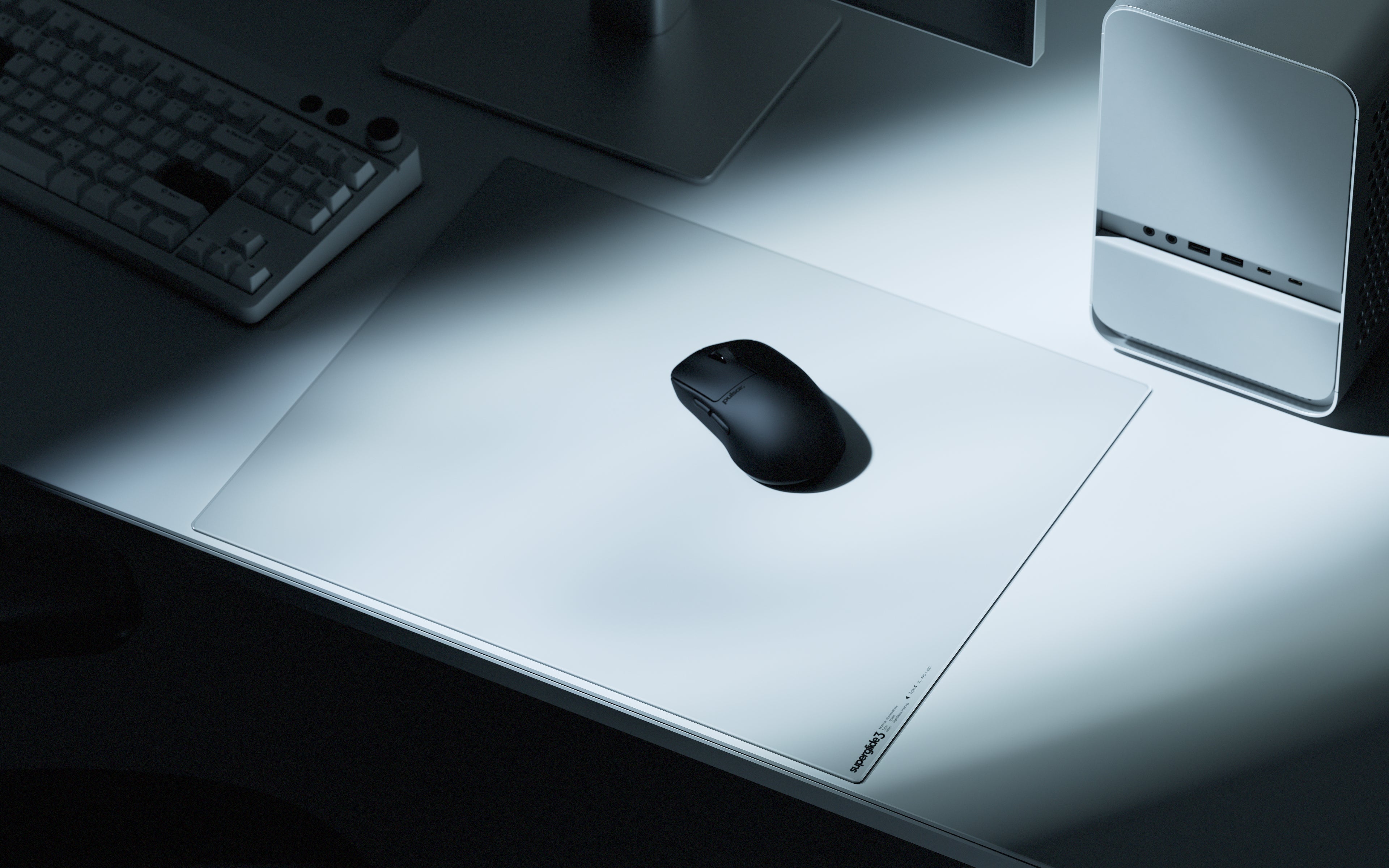 Tapis de souris en verre Superglide3 - XL - Blanc