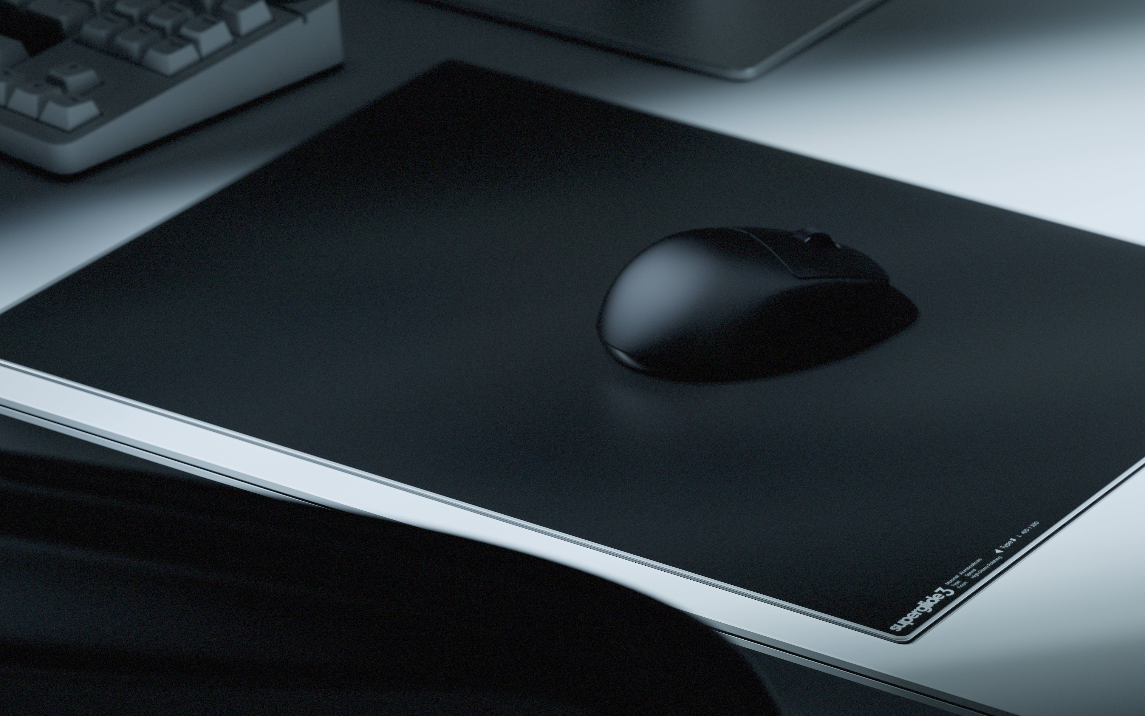 Tapis de souris en verre Superglide3 - Grand - Noir