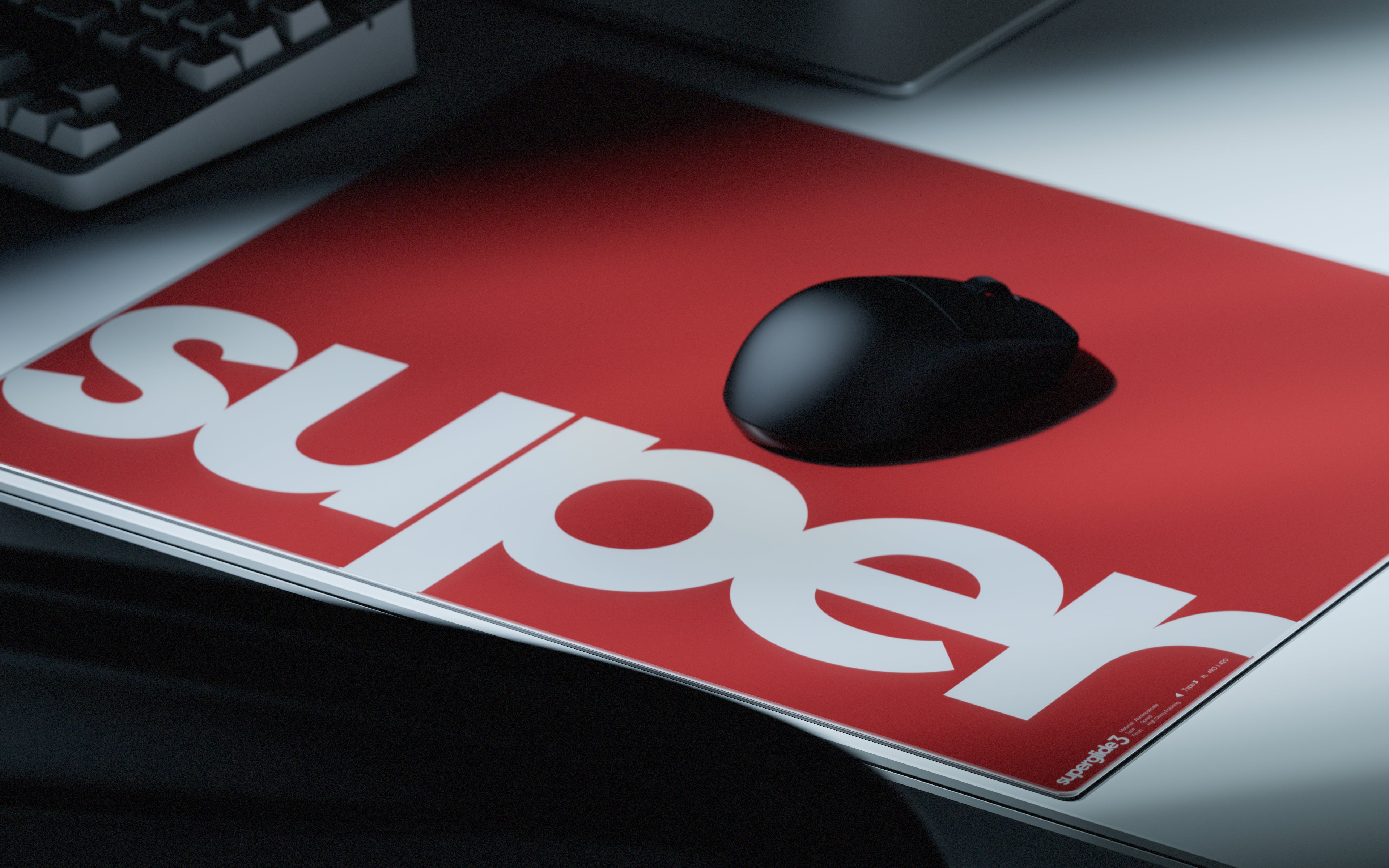 Tapis de souris en verre Superglide3 - XL - Rouge