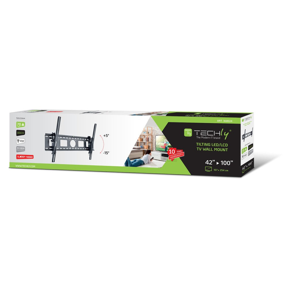 Support mural inclinable pour téléviseurs à écran plat LED de 42 à 100 pouces 