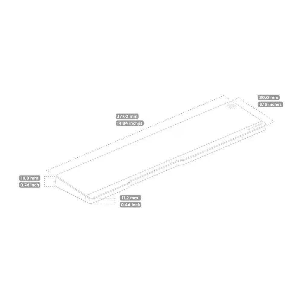 Twotone Wrist Rest - 96% - Matte Black
