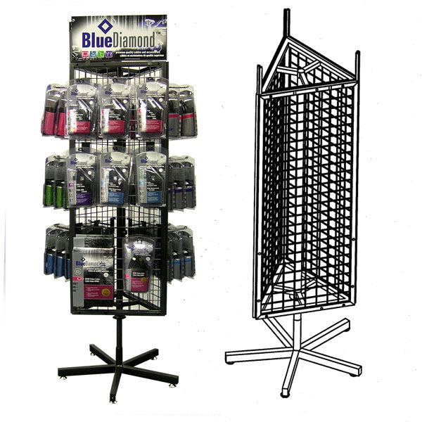 Spin Display Rack 3-Sided Spinning Display Rack