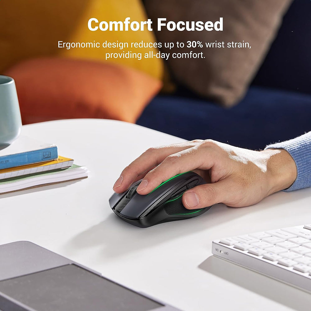 Wireless Mouse - Ergonomic Contoured-Shape Design