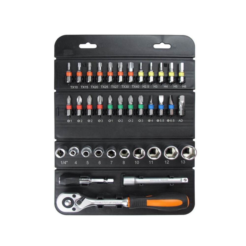 37Pcs 1/4'' Dr.Socket and Bit Set