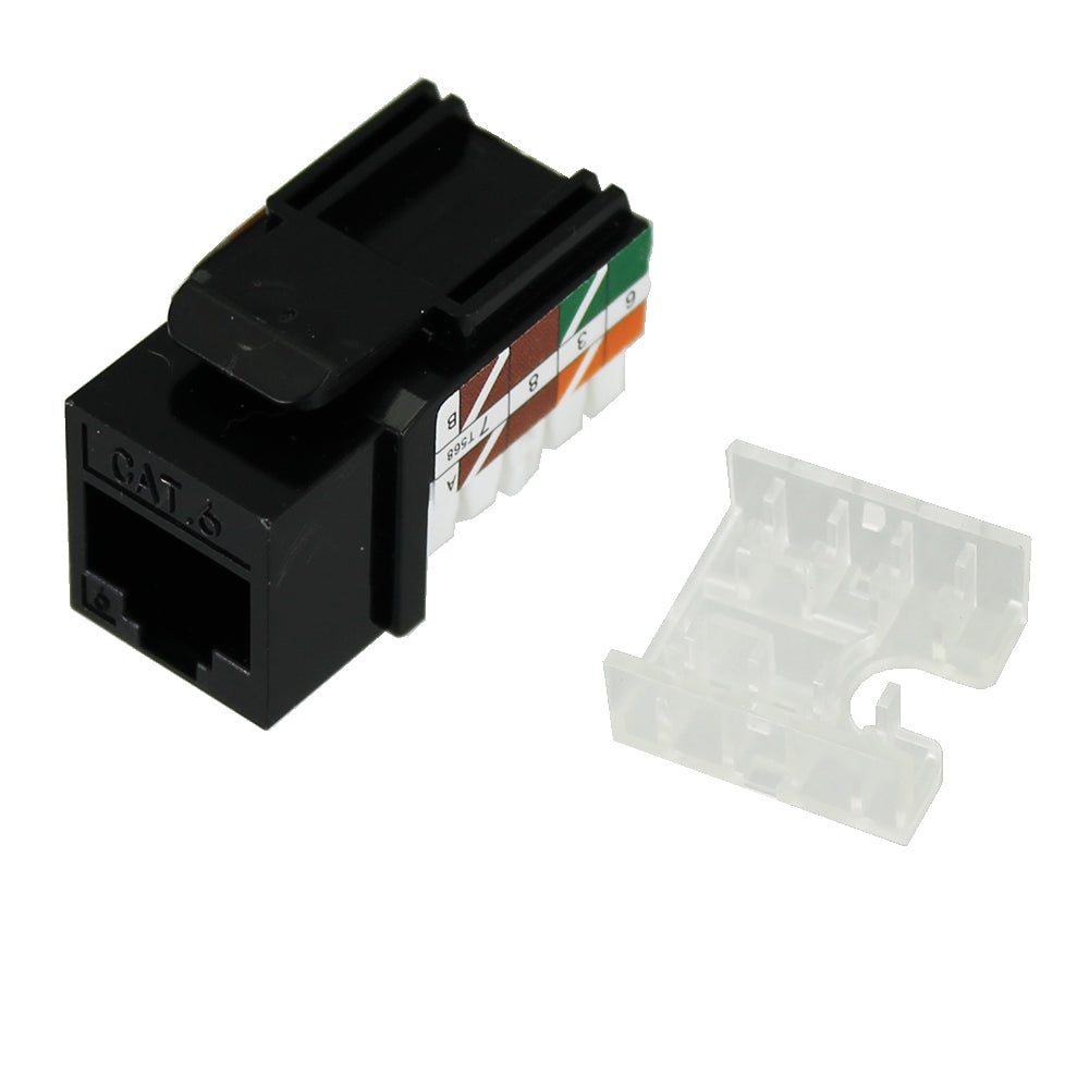Cat6 Keystone Jack - Black