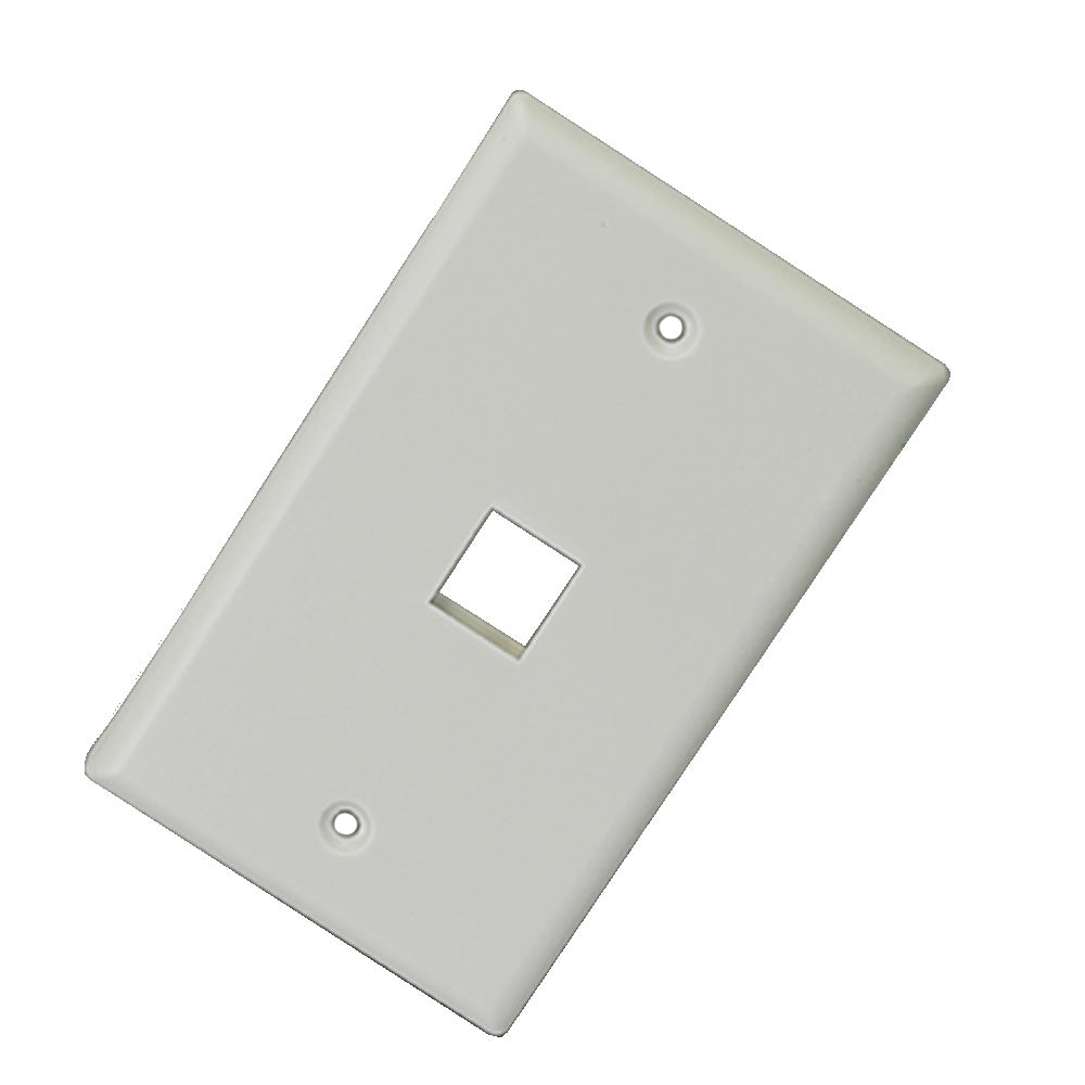 Keystone Wall Plate, 1 Port - White