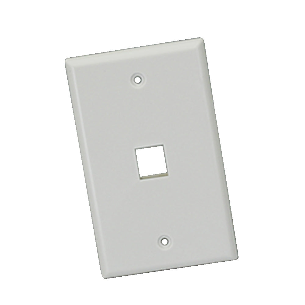 Keystone Wall Plate, 1 Port - White