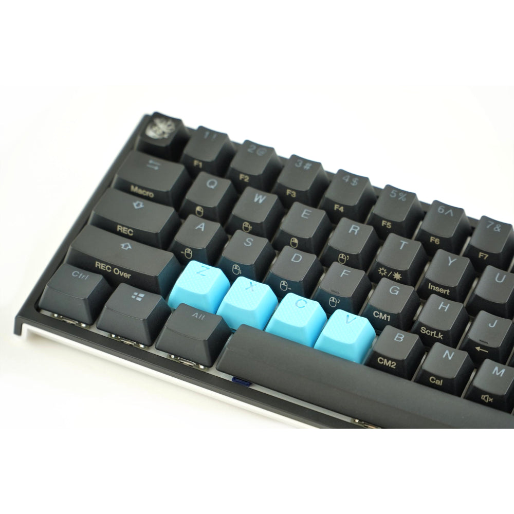 Touches de jeu en caoutchouc ZXCV - Bleu fluo