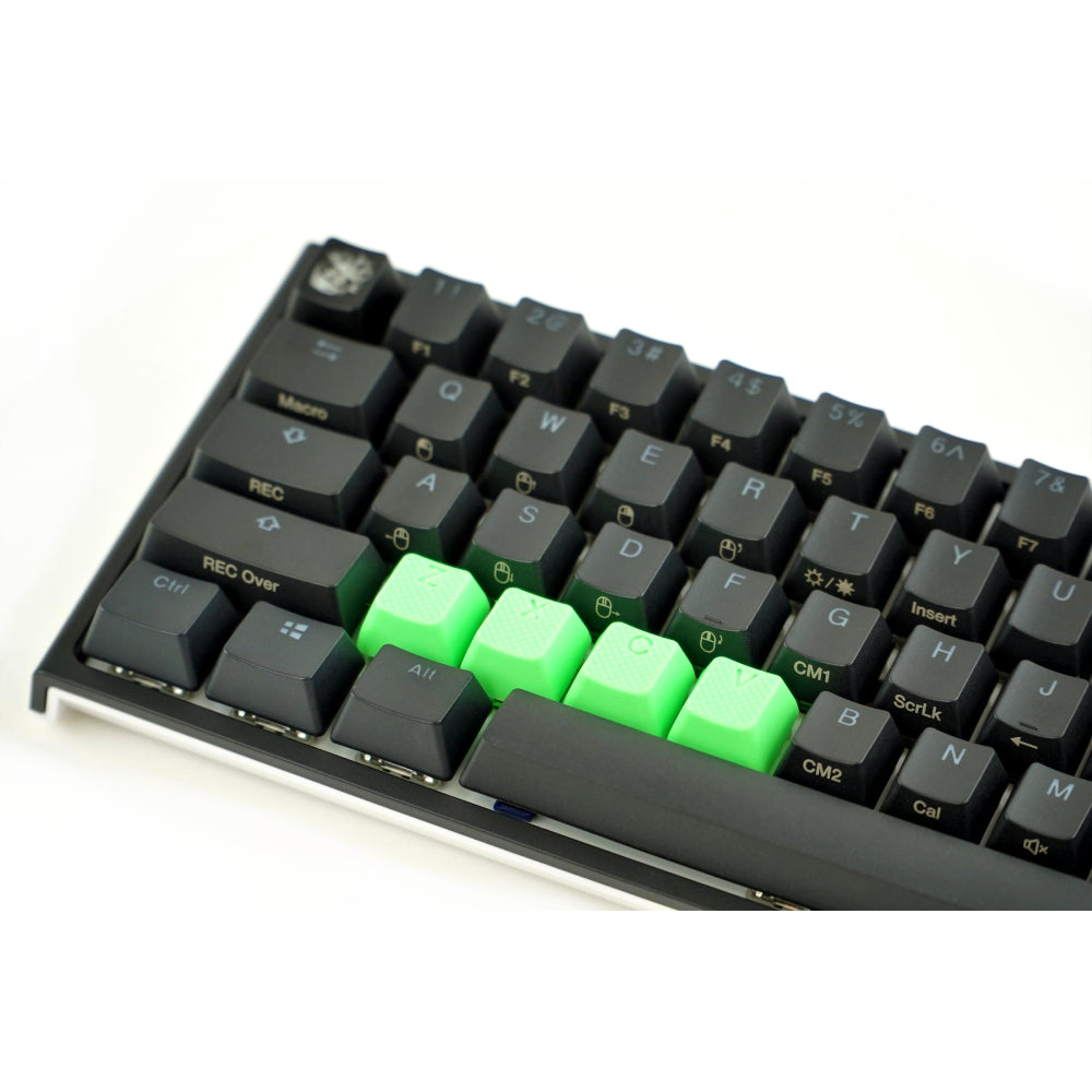 Touches de jeu en caoutchouc ZXCV - Vert fluo