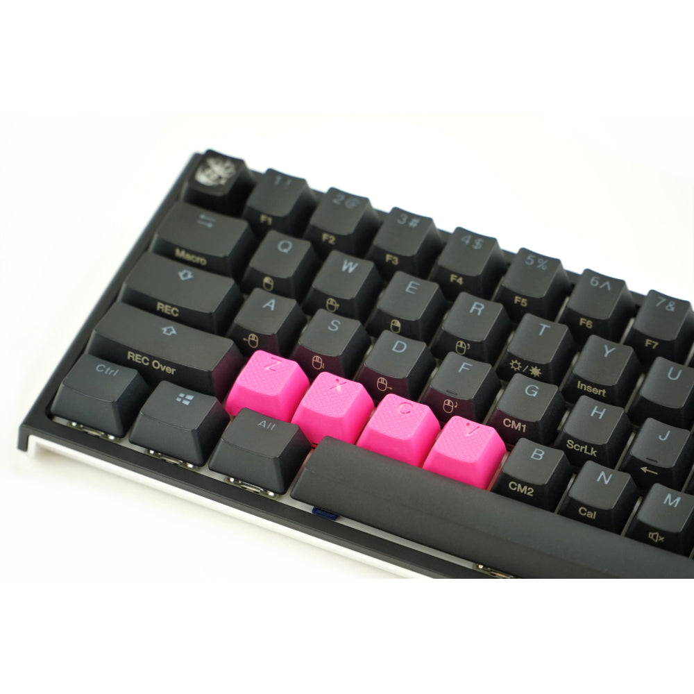 Touches de jeu en caoutchouc ZXCV - Rose fluo