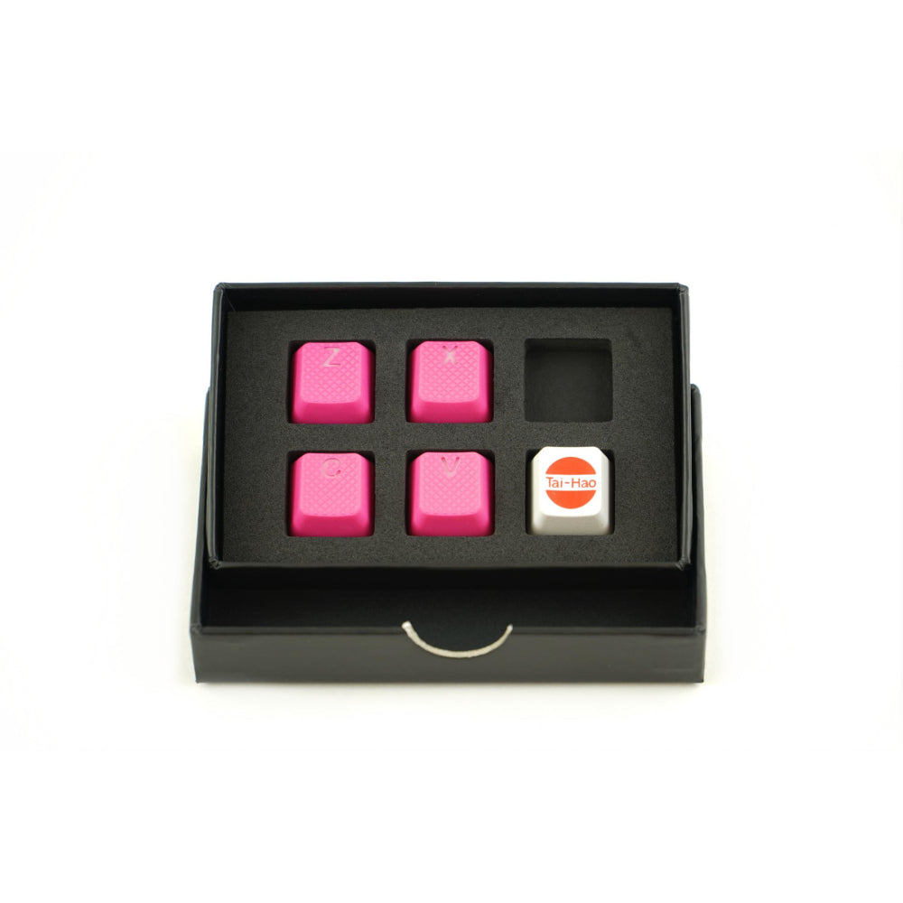 Touches de jeu en caoutchouc ZXCV - Rose fluo