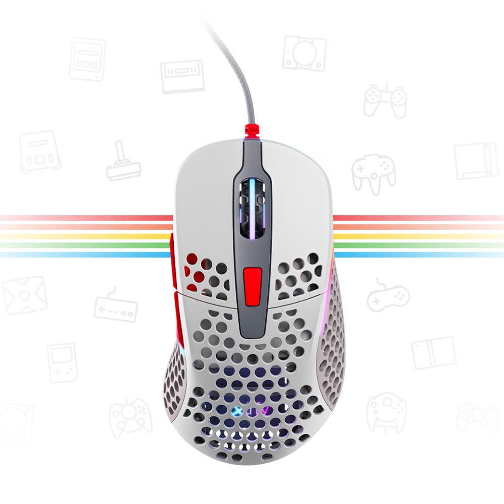 Souris légère Xtrfy M4 RGB - Rétro