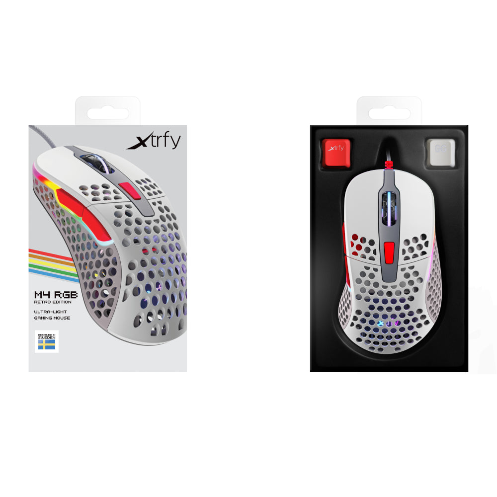 Souris légère Xtrfy M4 RGB - Rétro