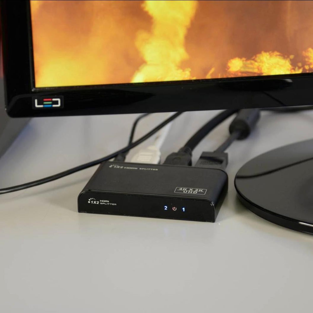 HDMI 2.0 Splitter, 4k UHD 3D 2-way