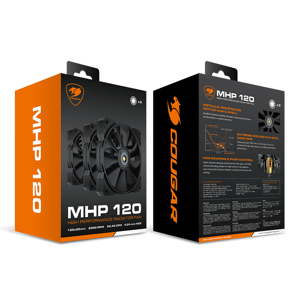 MHP 120 Cooling fan Kit - 3 PC, BK