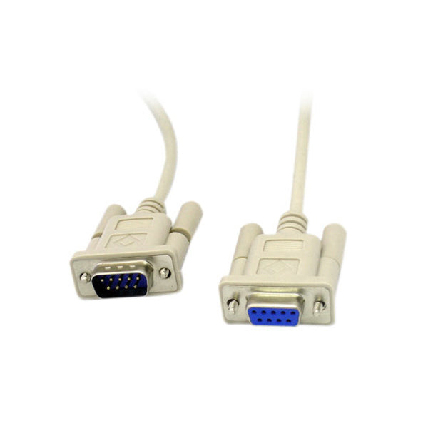 DB9 Ext Cable M/F - Beige, 6ft, 150 pack