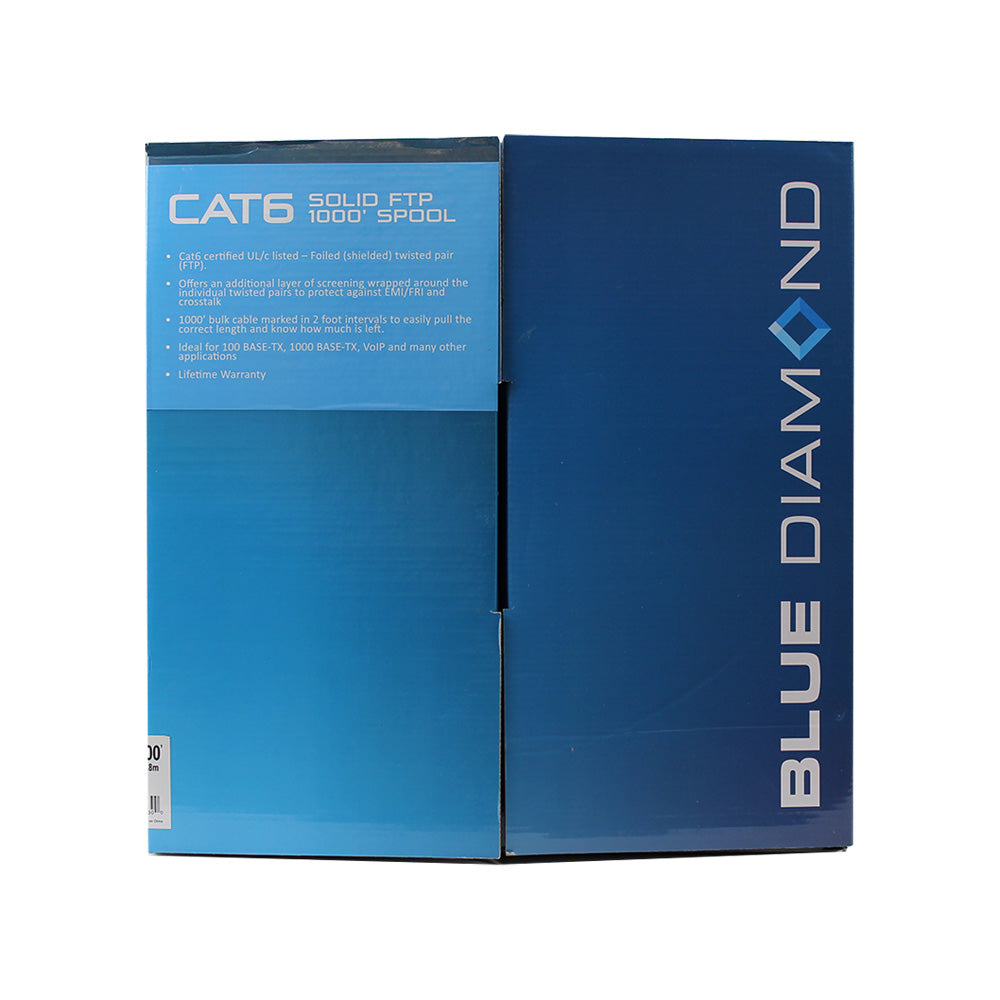 CAT6 UTP Patch Cable - 1000ft spool Grey